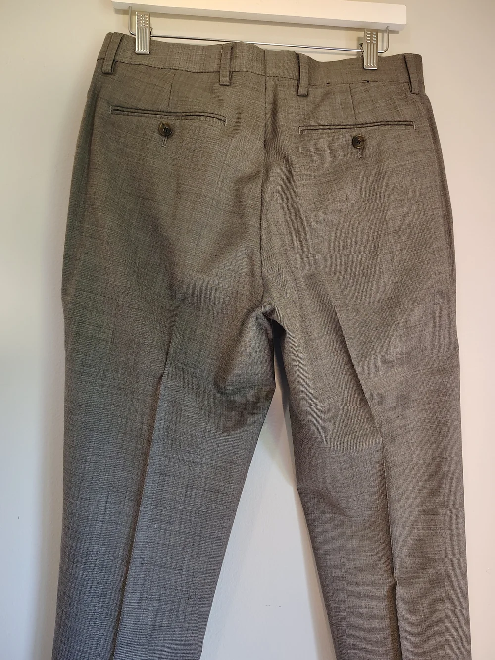 Banana Republic Marzotto Mills Wool Gray/Brownish Mens Slim Fit Pants 30x32